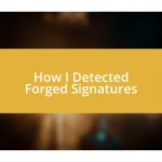 How I Detected Forged Signatures