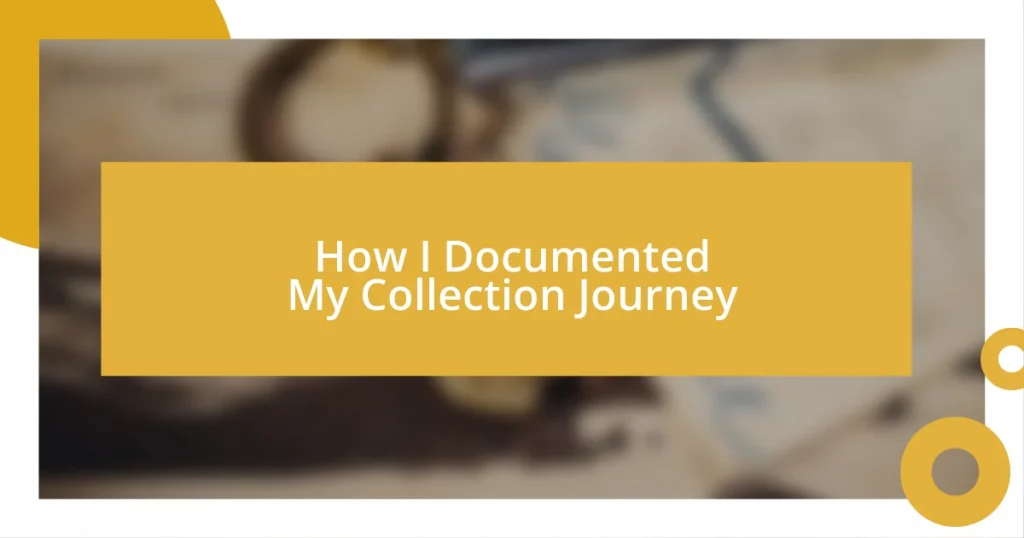 How I Documented My Collection Journey